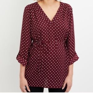 Motherhood Maternity polka dot blouse